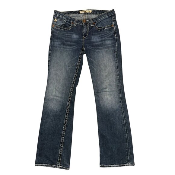 Big Star Remy Bootcut Jeans Womens 31R 30 Embroidered Flap Pockets Light Wash - Picture 2 of 7